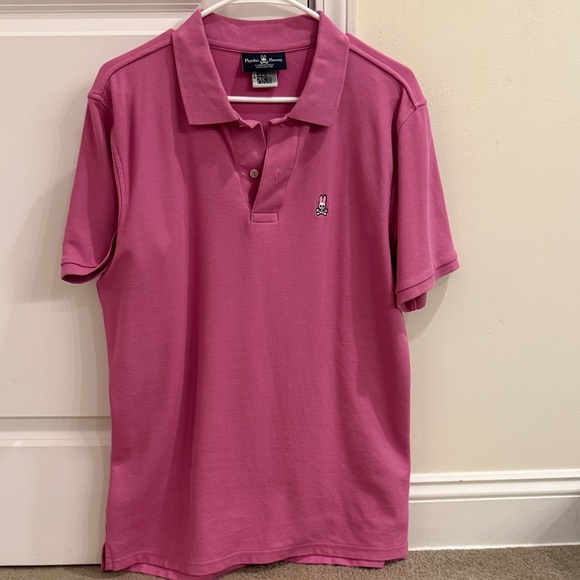 Psycho Bunny Men's Vibrant Pink Polo Shirt - Picture 1 of 2